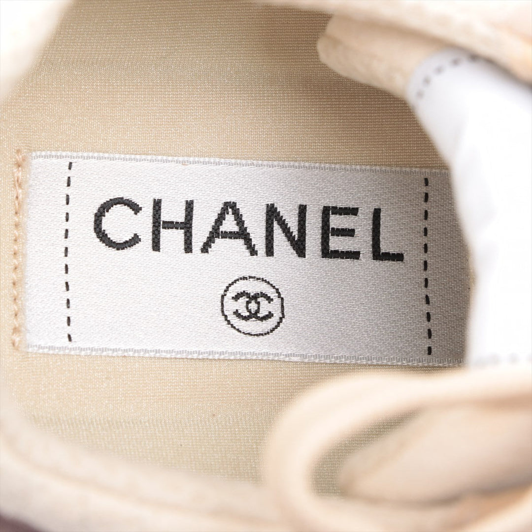 Top Quality Chanel Coco Matrasse Suede Trainers 39  Beige X Pink G38740