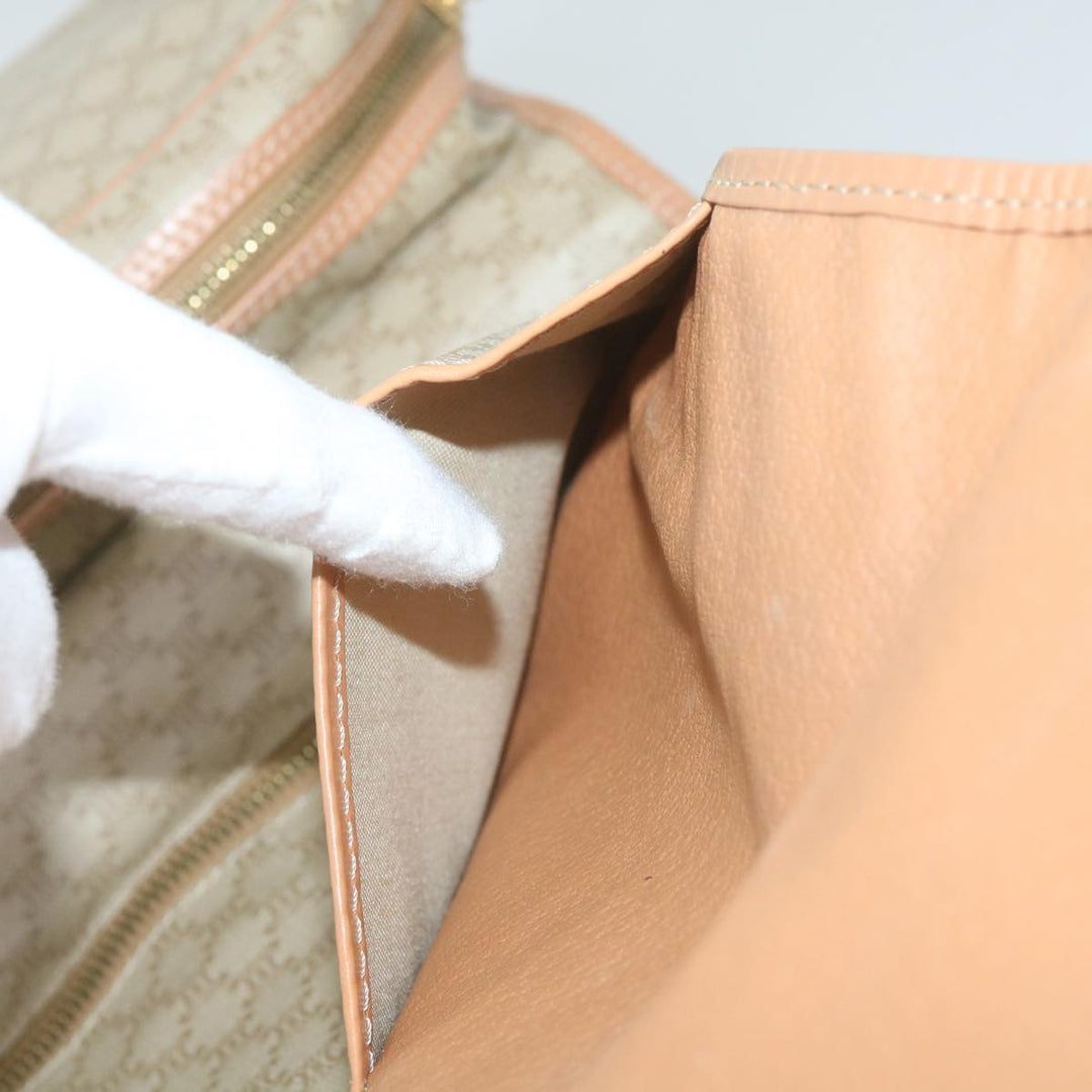 Celine Macadam Canvas Clutch Bag Beige Auth 68436