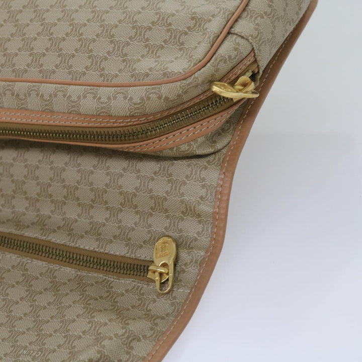 Celine Macadam Canvas Clutch Bag Beige Auth 68436
