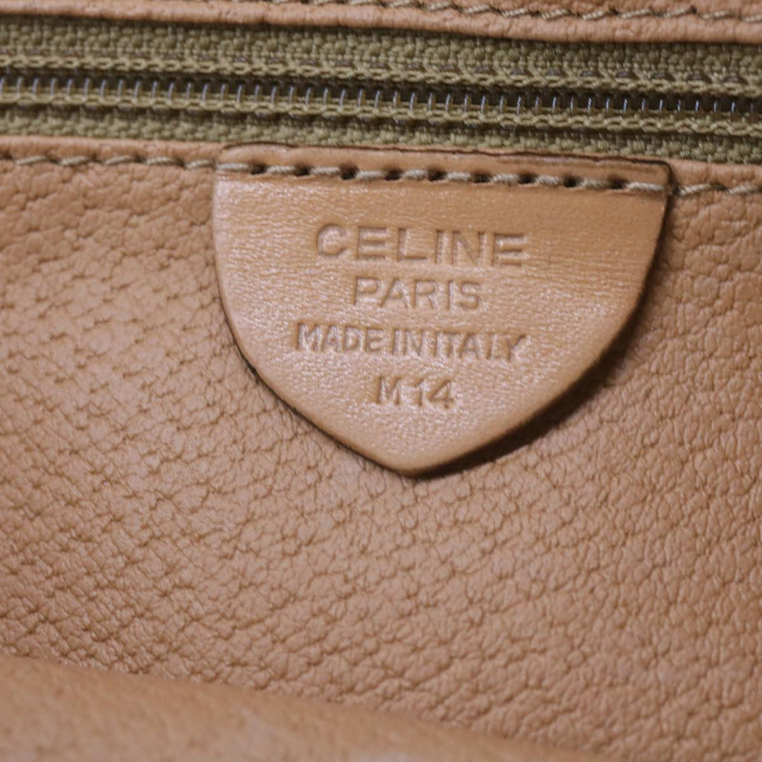 Celine Macadam Canvas Clutch Bag Beige Auth 68436