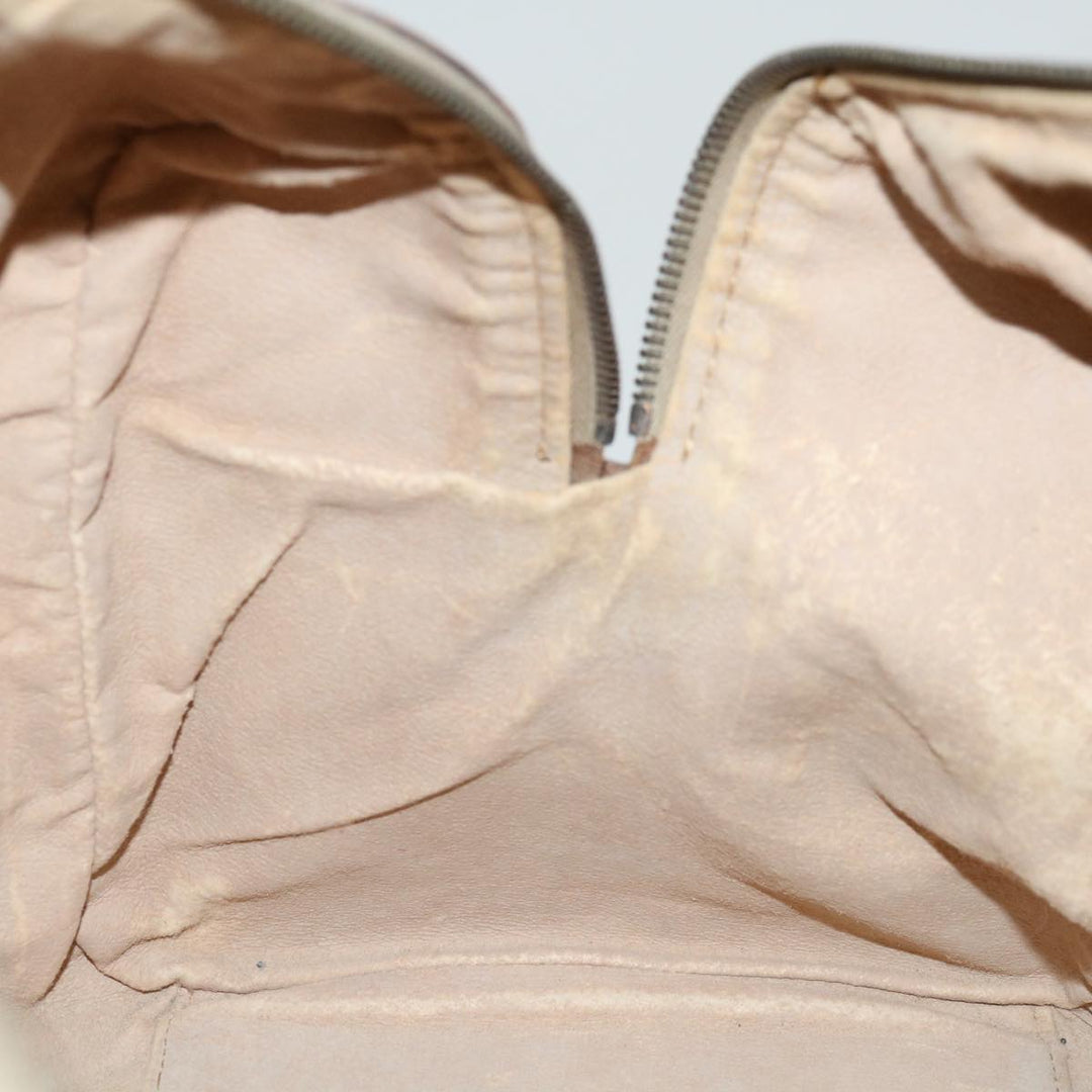Celine Macadam Canvas Boston Bag PVC Brown Auth 68475