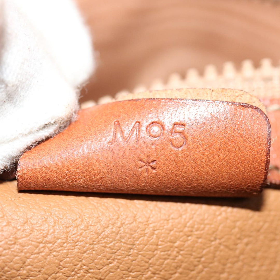 Celine Macadam Canvas Hand Bag PVC Brown Auth 68566