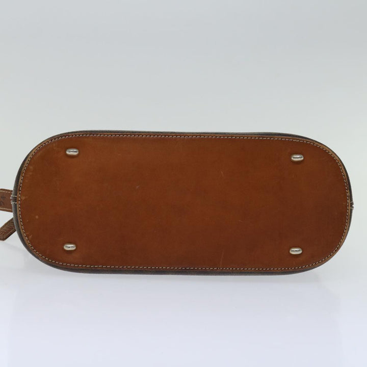 Celine Macadam Canvas Hand Bag PVC Brown Auth 68566