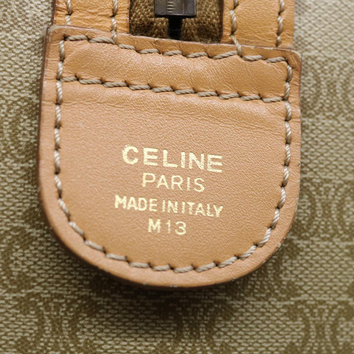Celine Macadam Canvas Hand Bag Beige  68570