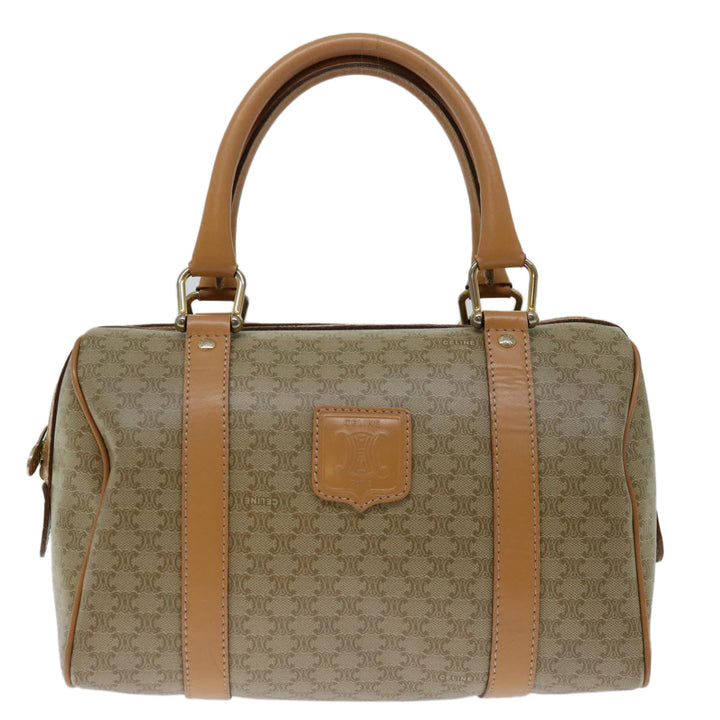 Celine Macadam Canvas Hand Bag Beige  68570