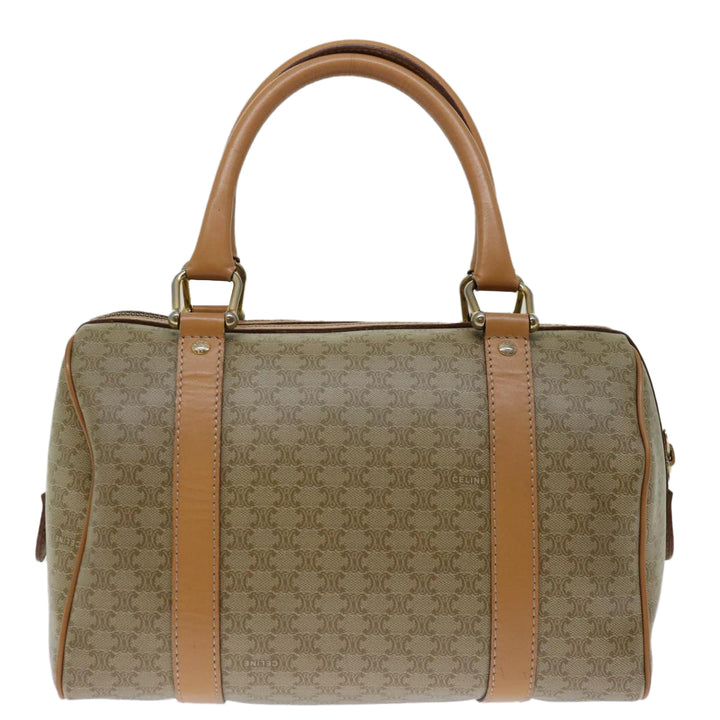 Celine Macadam Canvas Hand Bag Beige  68570