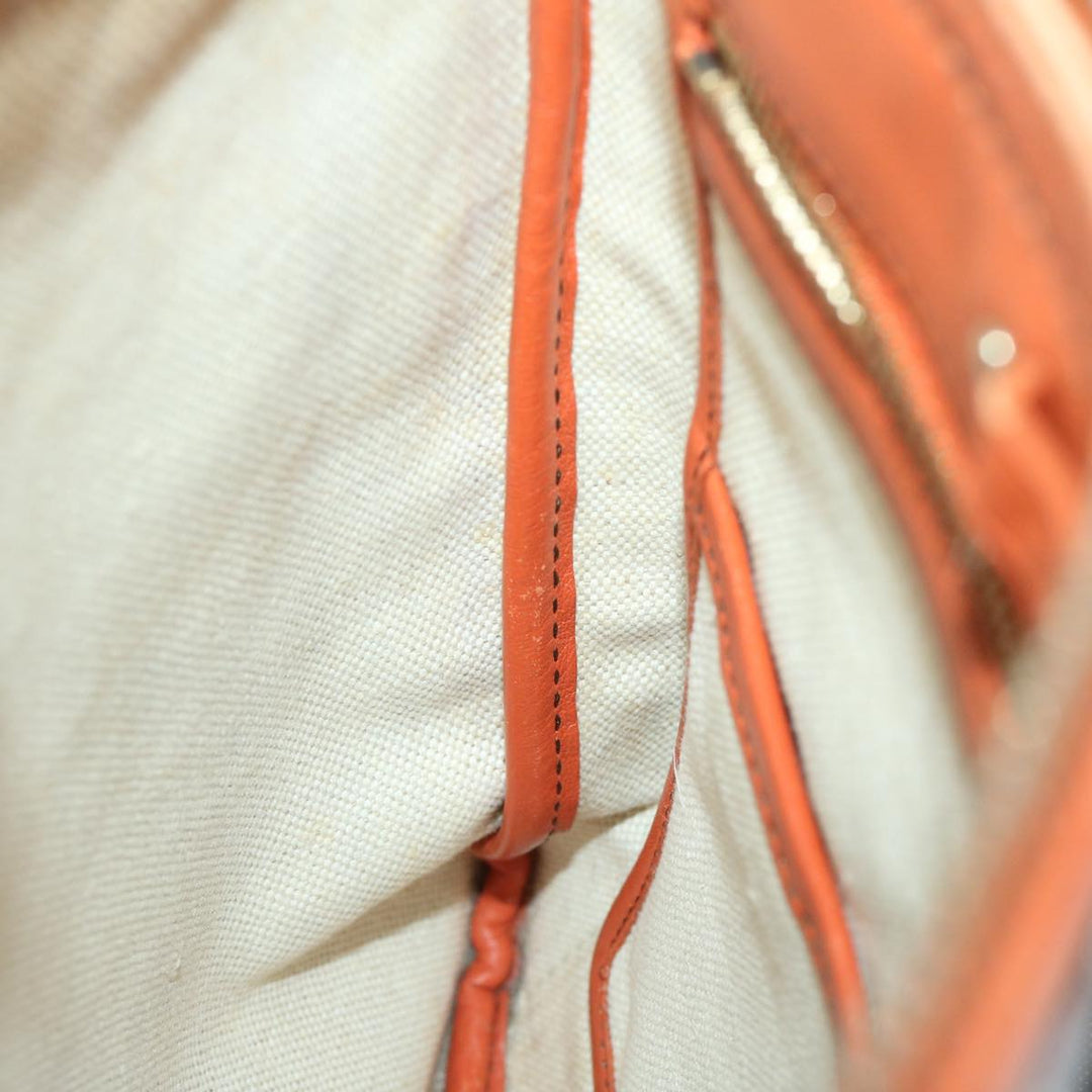 Celine C Macadam Canvas Shoulder Bag Beige Auth 68593