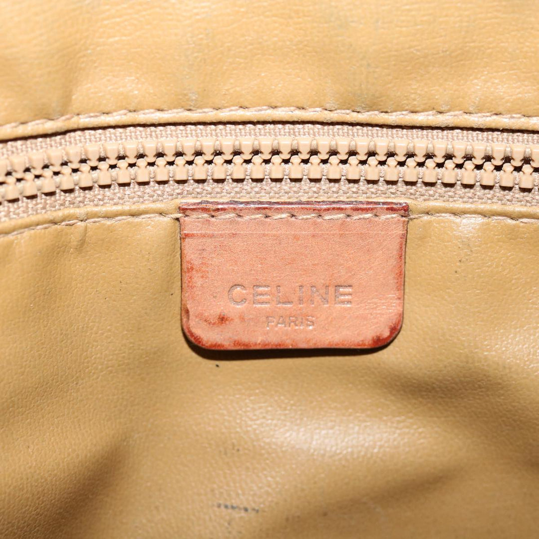 Celine Macadam Canvas Clutch Bag PVC Brown Auth 68613