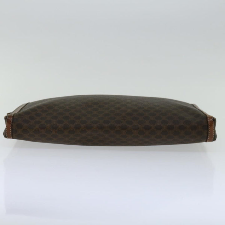 Celine Macadam Canvas Clutch Bag PVC Brown Auth 68613