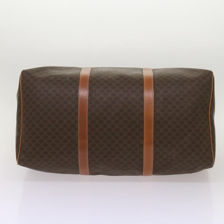 Celine Macadam Canvas Boston Bag PVC Brown  68690