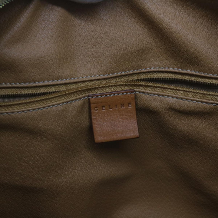 Celine Macadam Canvas Boston Bag PVC Brown  68690