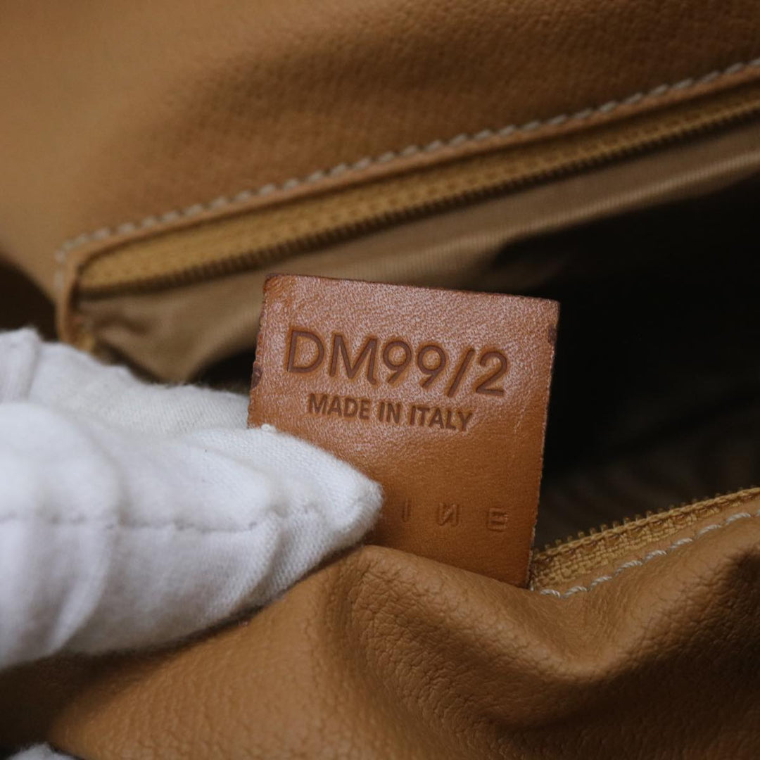 Celine Macadam Canvas Boston Bag PVC Brown  68690