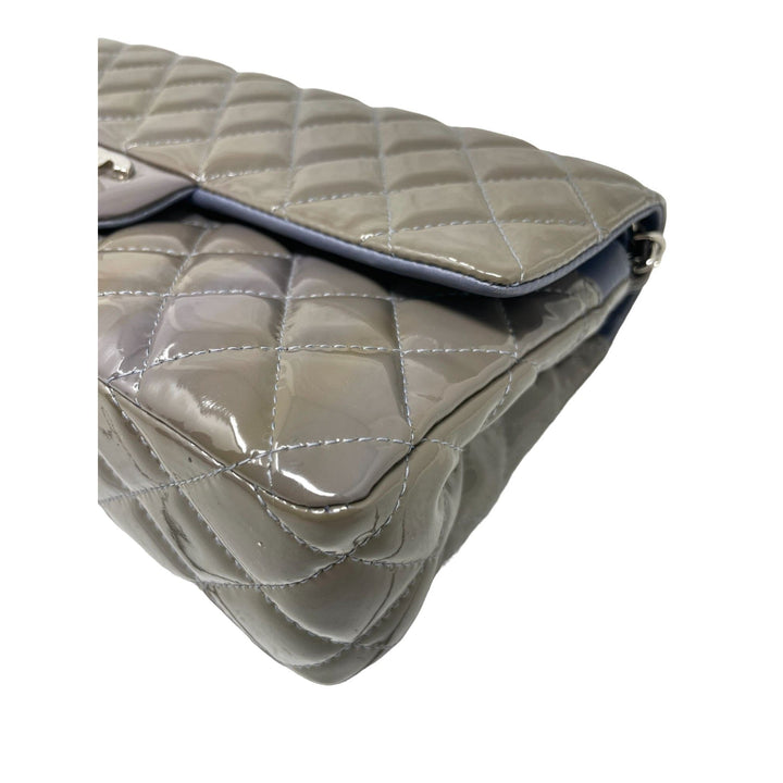 Top Quality Chanel Top Quality Chanel Classic Patent Medium Double New Bag - Grey