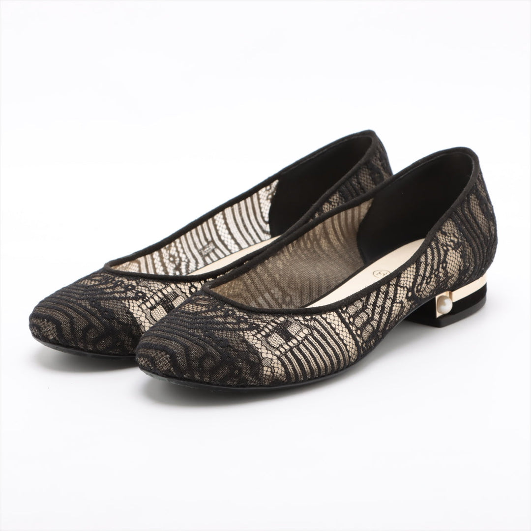 Top Quality Chanel Coco Race Flap Pumps 37  Black Pearl