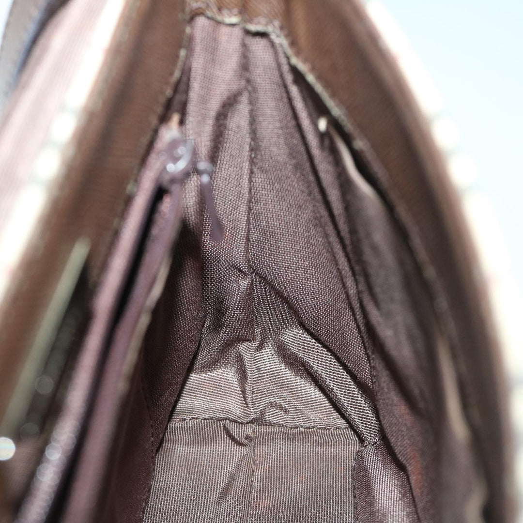 Burberry Nova Check Shoulder Bag Canvas Beige Brown Auth 68814