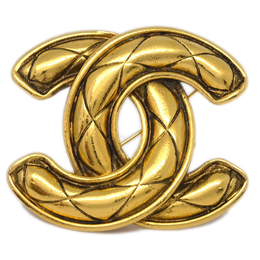 Top Quality Chanel Gold CC Brooch Pin 1152