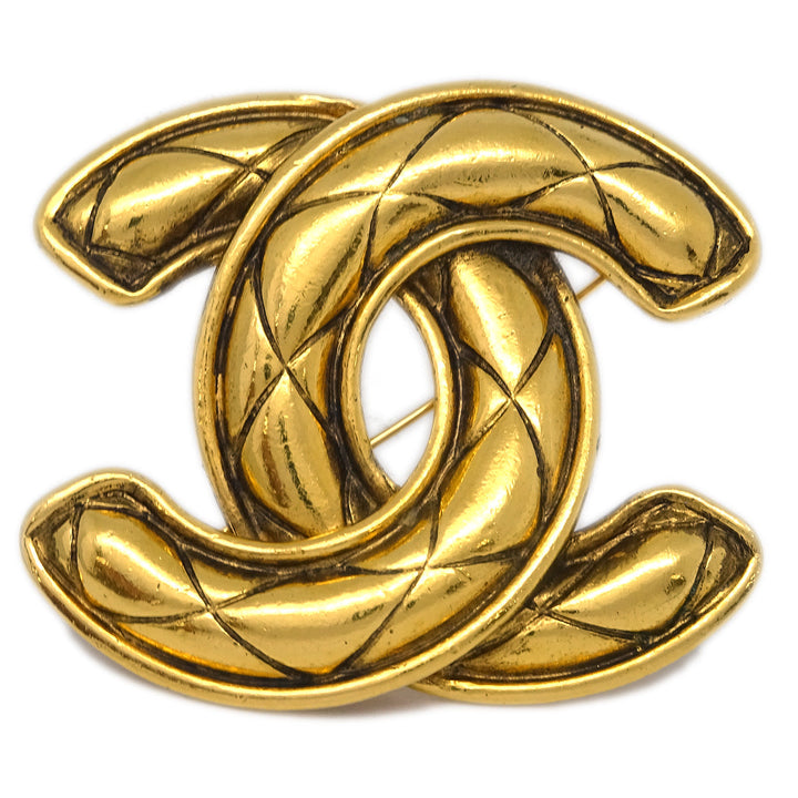 Top Quality Chanel Gold CC Brooch Pin 1152