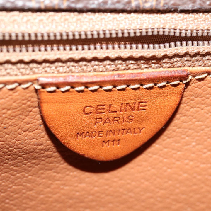 Celine Macadam Canvas Shoulder Bag PVC Brown Auth 68999