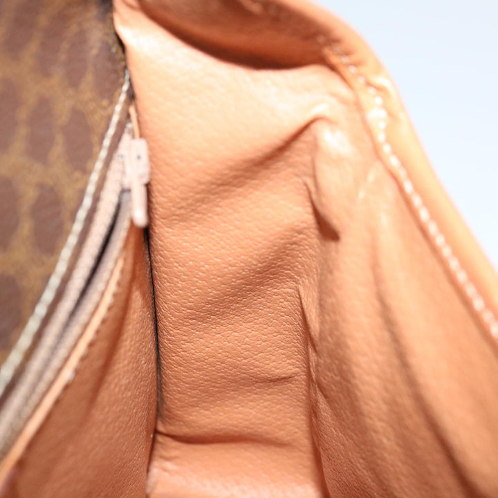 Celine Macadam Canvas Shoulder Bag PVC Brown Auth 68999