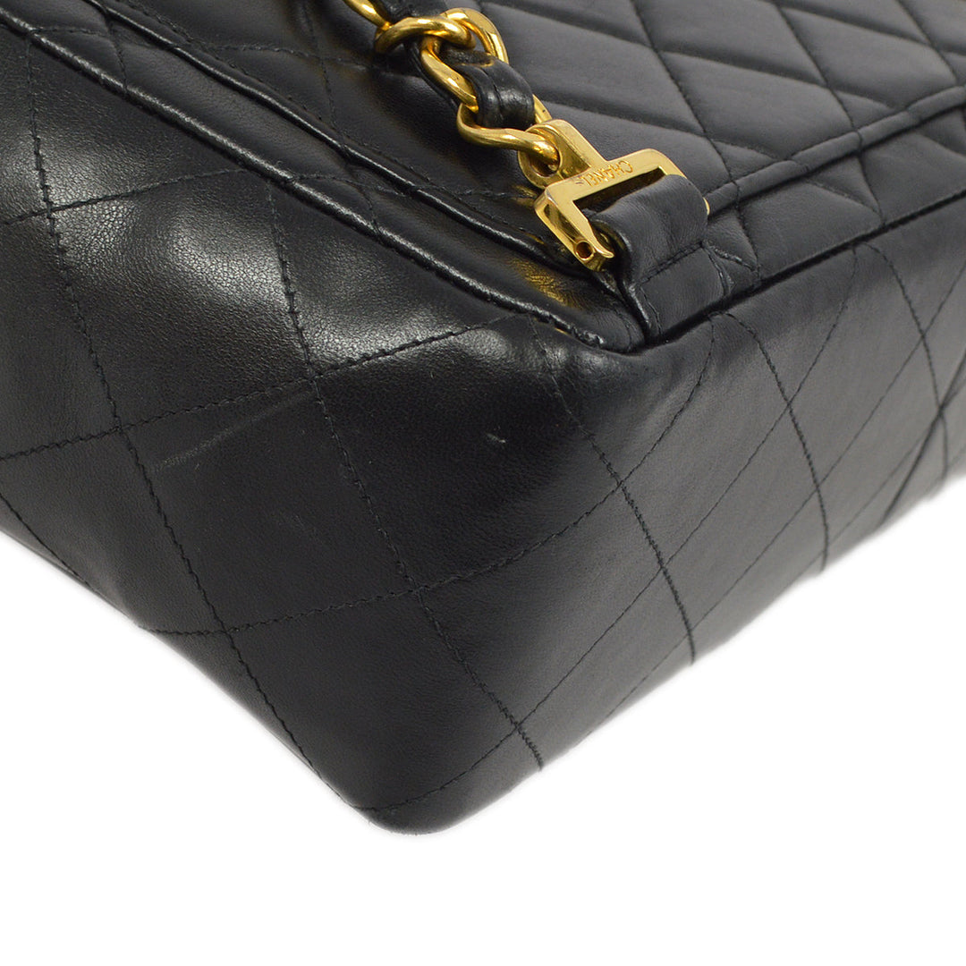 Top Quality Chanel Black Lambskin Classic Flap Backpack