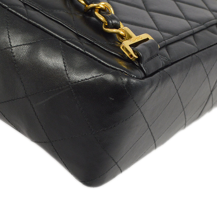 Top Quality Chanel Black Lambskin Classic Flap Backpack
