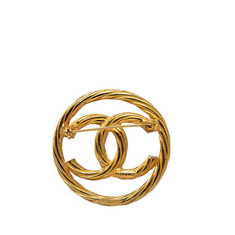 Top Quality Chanel Vintage Cocomark Turned Brochure Gold   Chanel