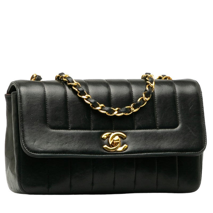 Top Quality Chanel Top Quality Chanel Mademoiselle Shoulder Bag Ram Skin Black