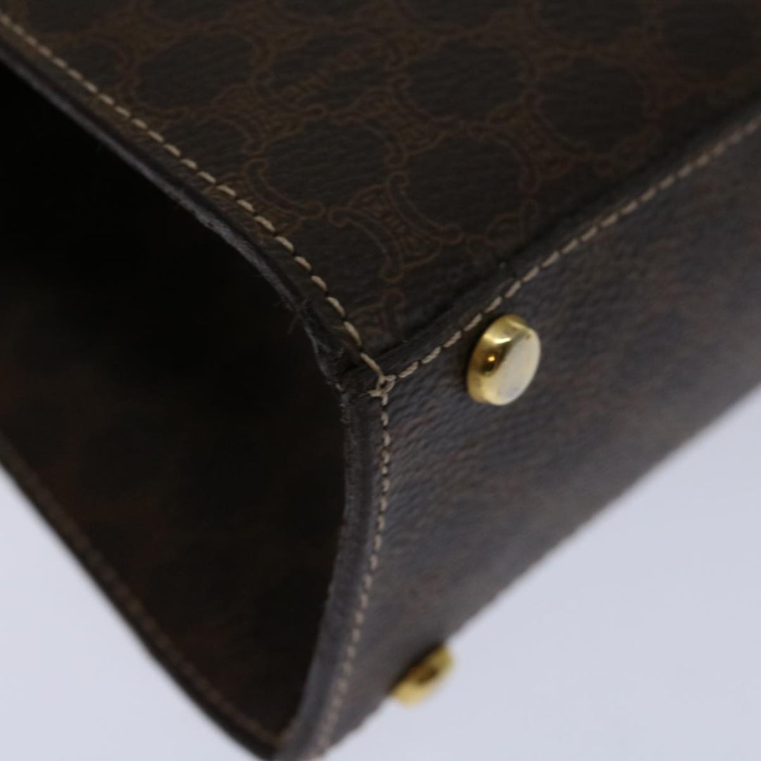Celine Macadam Canvas Hand Bag PVC 2way Brown Auth 69000