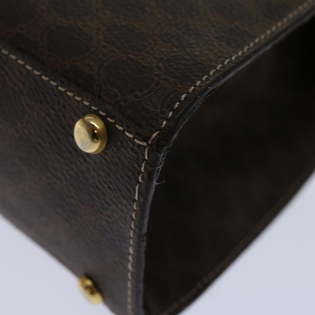 Celine Macadam Canvas Hand Bag PVC 2way Brown Auth 69000