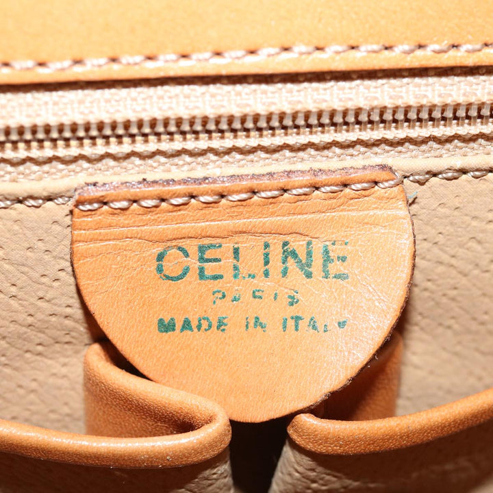 Celine Macadam Canvas Hand Bag PVC 2way Brown Auth 69000