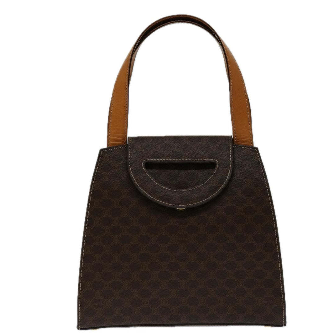 Celine Macadam Canvas Hand Bag PVC 2way Brown Auth 69000