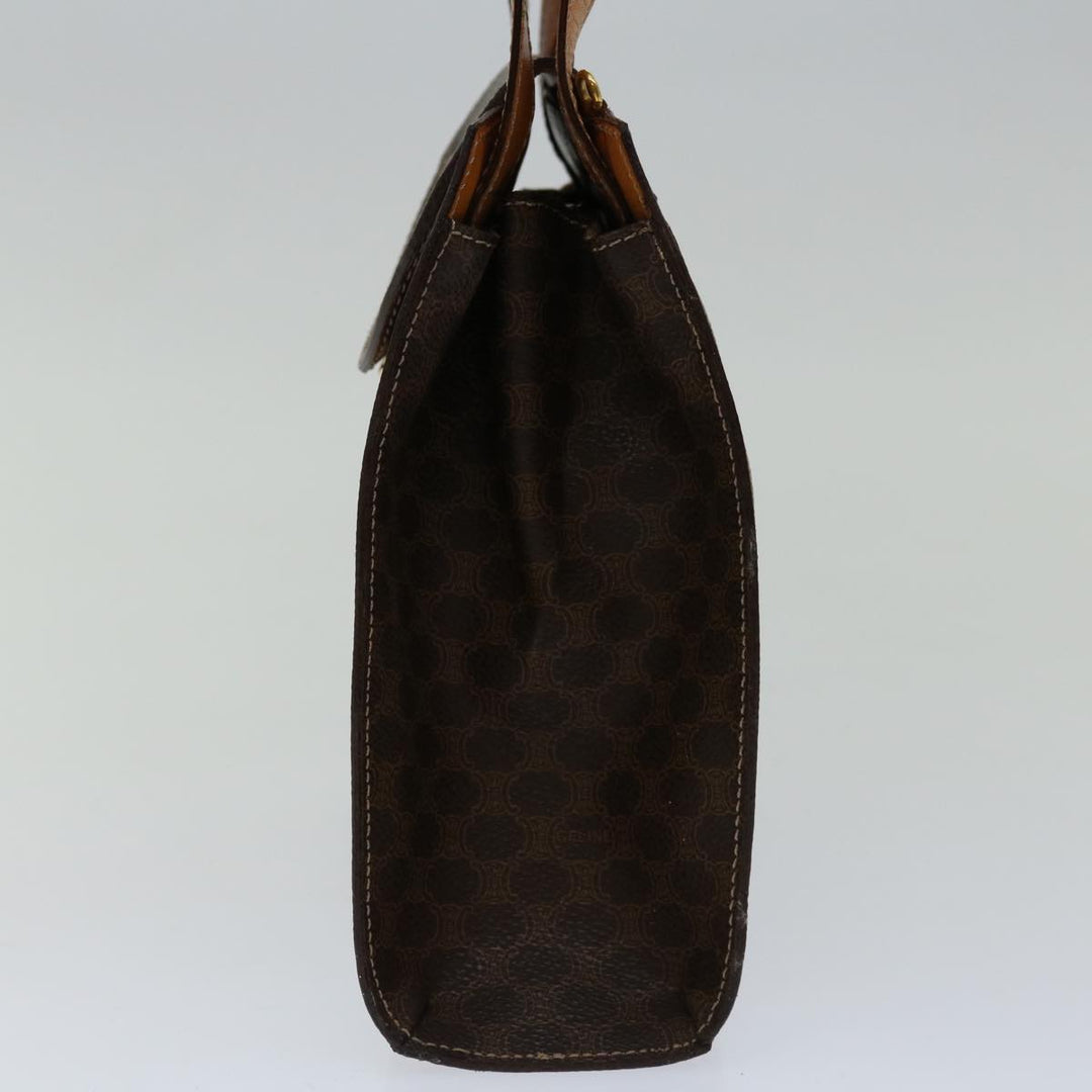 Celine Macadam Canvas Hand Bag PVC 2way Brown Auth 69000