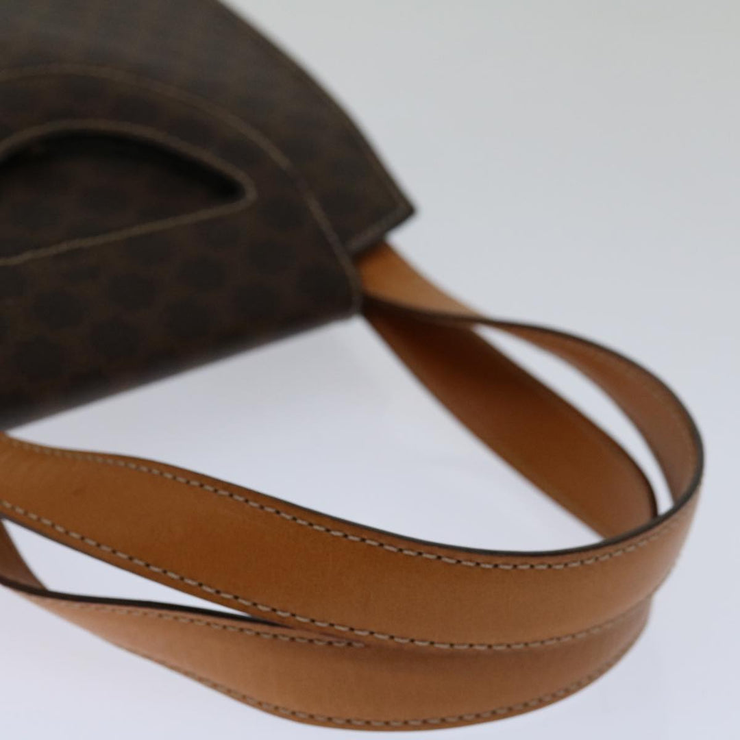 Celine Macadam Canvas Hand Bag PVC 2way Brown Auth 69000