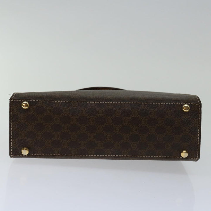 Celine Macadam Canvas Hand Bag PVC 2way Brown Auth 69000