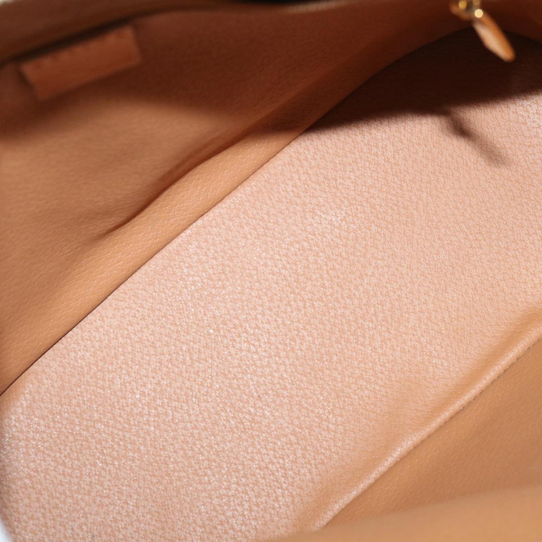 Celine Macadam Canvas Hand Bag PVC Leather 2way Beige  69018