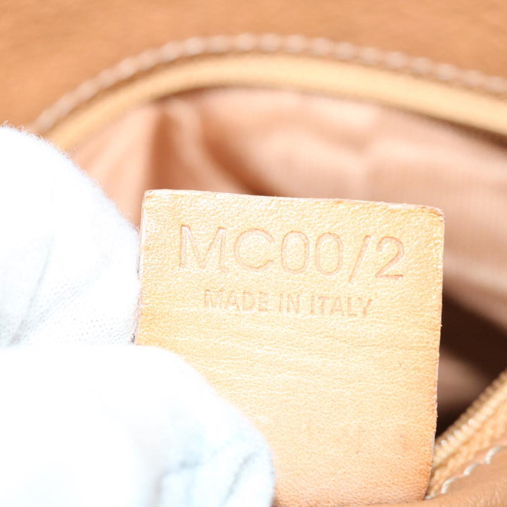 Celine Macadam Canvas Hand Bag PVC Leather 2way Beige  69018