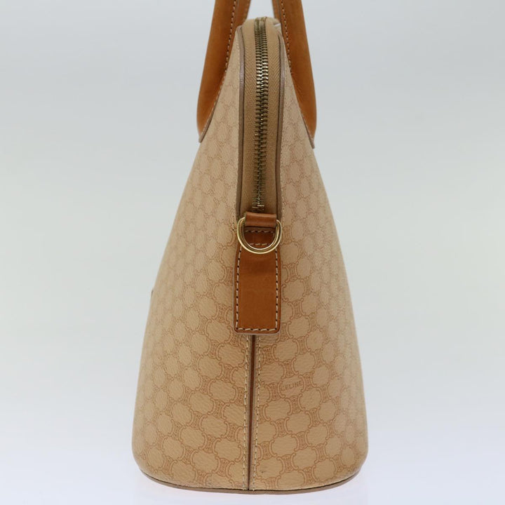 Celine Macadam Canvas Hand Bag PVC Leather 2way Beige  69018