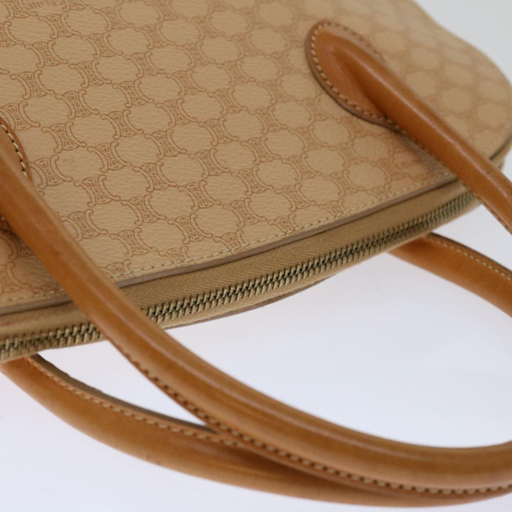 Celine Macadam Canvas Hand Bag PVC Leather 2way Beige  69018