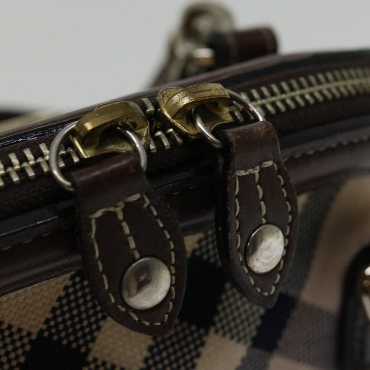 Burberry Nova Check Blue Label Hand Bag Canvas Beige Auth 69039