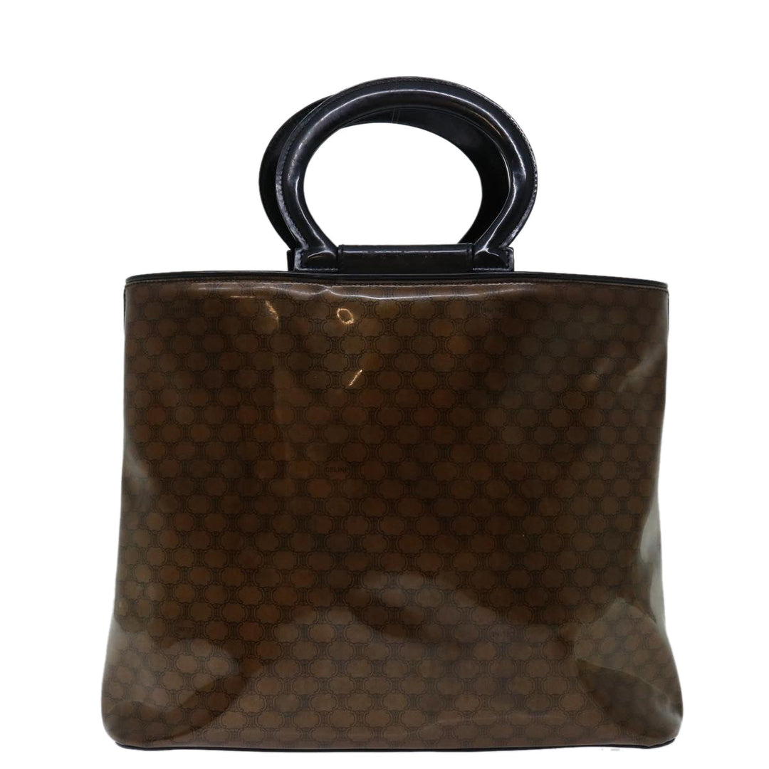Celine Macadam Canvas Hand Bag Brown Auth 69047