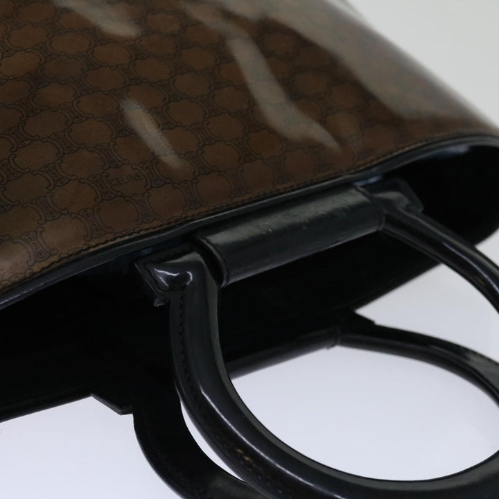 Celine Macadam Canvas Hand Bag Brown Auth 69047