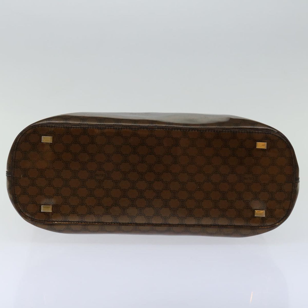 Celine Macadam Canvas Hand Bag Brown Auth 69047
