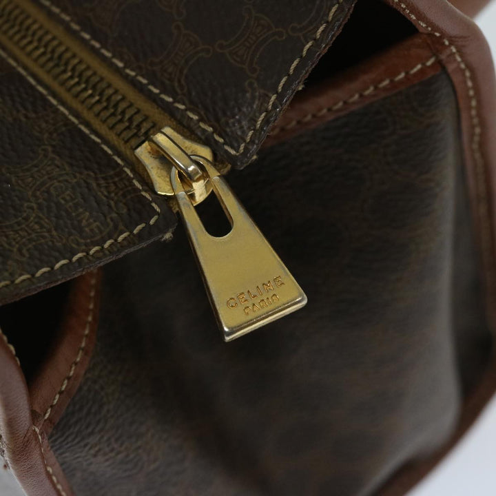Celine Macadam Canvas Shoulder Bag PVC Brown Auth 69135