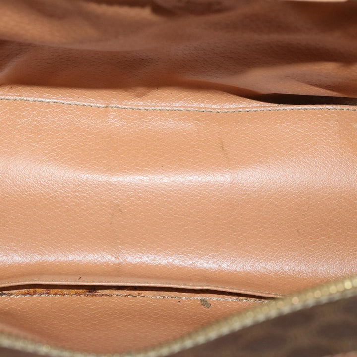Celine Macadam Canvas Shoulder Bag PVC Brown Auth 69135