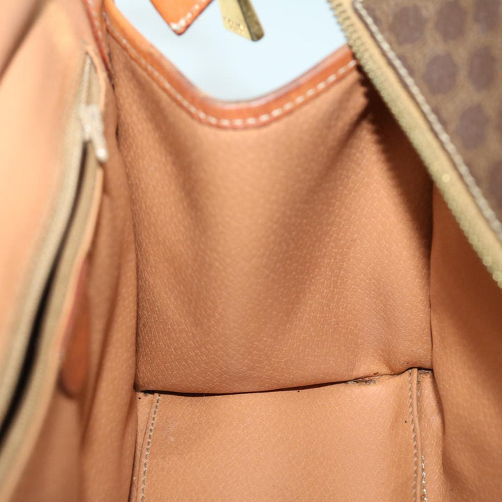 Celine Macadam Canvas Shoulder Bag PVC Brown Auth 69135