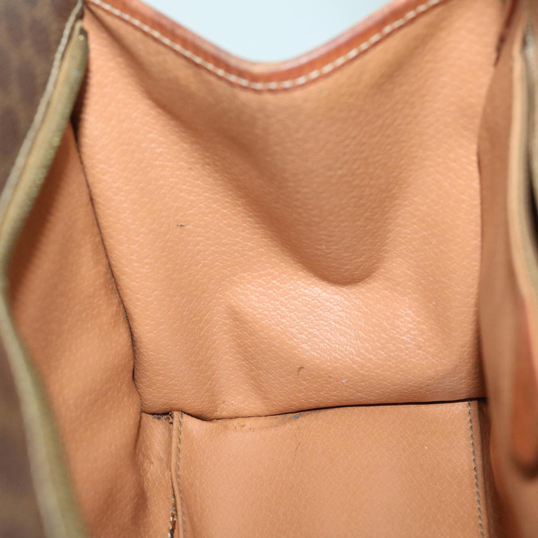 Celine Macadam Canvas Shoulder Bag PVC Brown Auth 69135