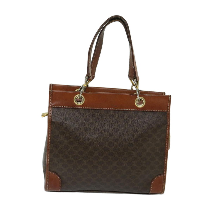 Celine Macadam Canvas Shoulder Bag PVC Brown Auth 69135