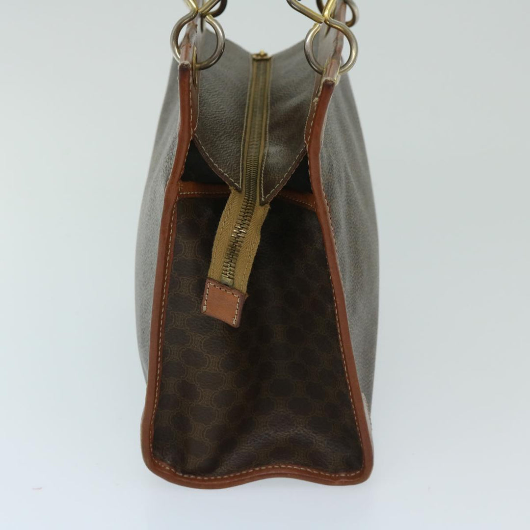 Celine Macadam Canvas Shoulder Bag PVC Brown Auth 69135