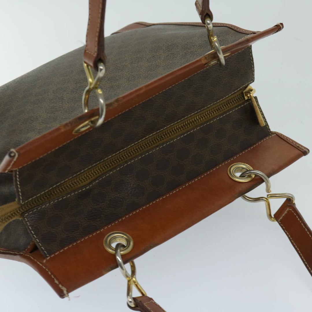 Celine Macadam Canvas Shoulder Bag PVC Brown Auth 69135
