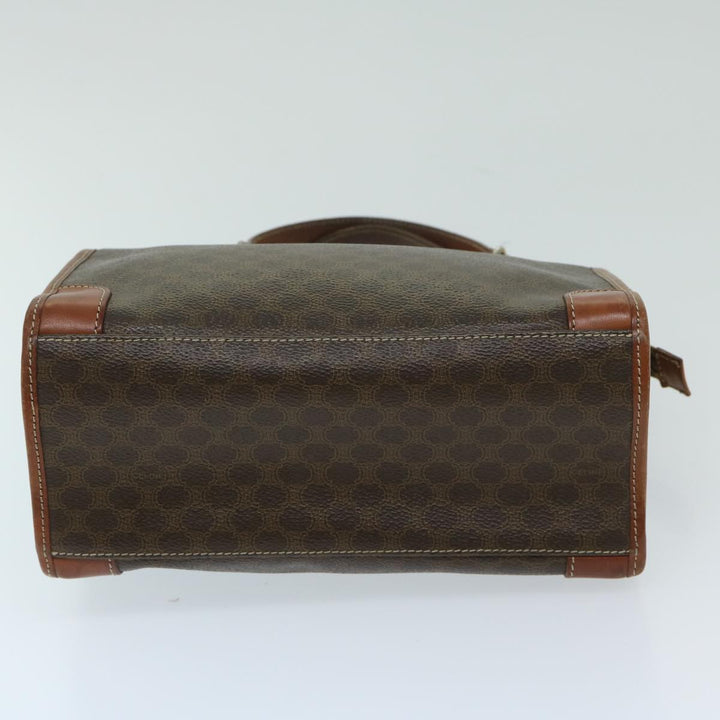 Celine Macadam Canvas Shoulder Bag PVC Brown Auth 69135